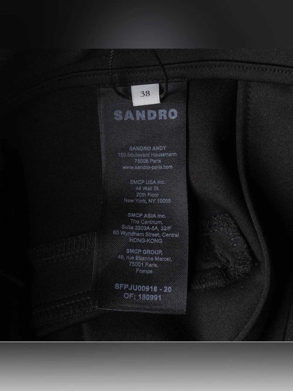 Sandro Black Front-Zip High-Waist Midi Skirt / size 38/M/L